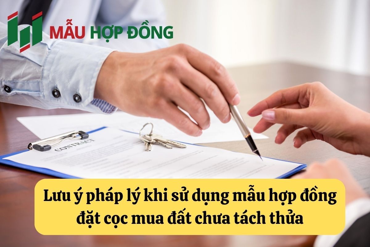 mẫu hợp đồng đặt cọc mua đất chưa tách thửa 2