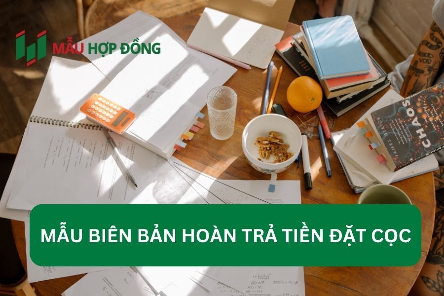 Chi tiết giao dịch đặt cọc ban đầu trong mẫu biên bản hoàn trả tiền đặt cọc 